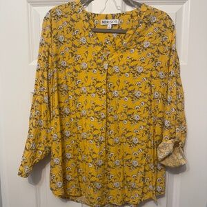 Meri Skye Camila Roll-Up Sleeve Blouse